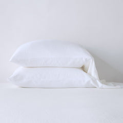 Madera Luxe King Pillowcase in White from Bella Notte Linens
