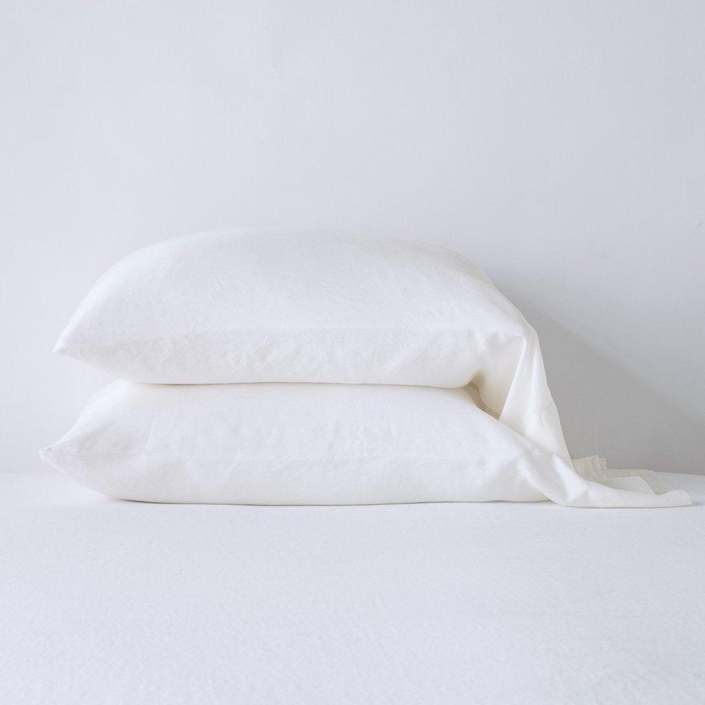 Madera Luxe King Pillowcase in Winter White from Bella Notte Linens