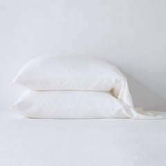 Madera Luxe Standard Pillowcase in Winter White from Bella Notte Linens