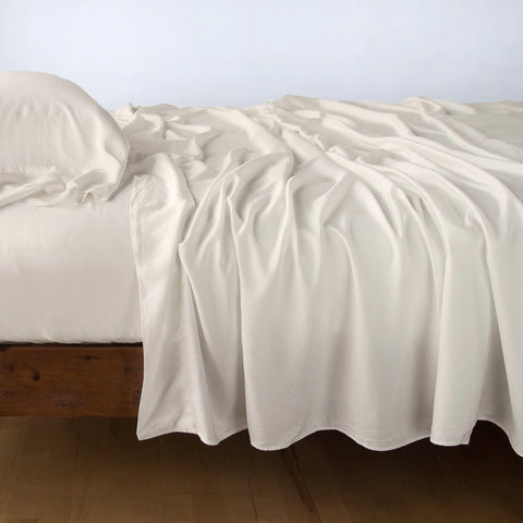 Madera Luxe Fitted Sheet - Parchment - Queen