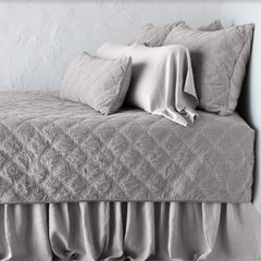 Marseille Queen Coverlet in Fog from Bella Notte Linens