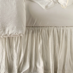 Paloma King Bed Skirt in Parchment from Bella Notte Linens