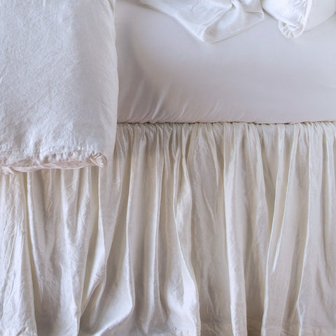 Paloma Bed Skirt - White - King
