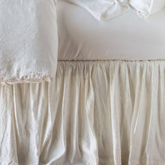 Paloma Queen Bed Skirt in Winter White from Bella Notte Linens