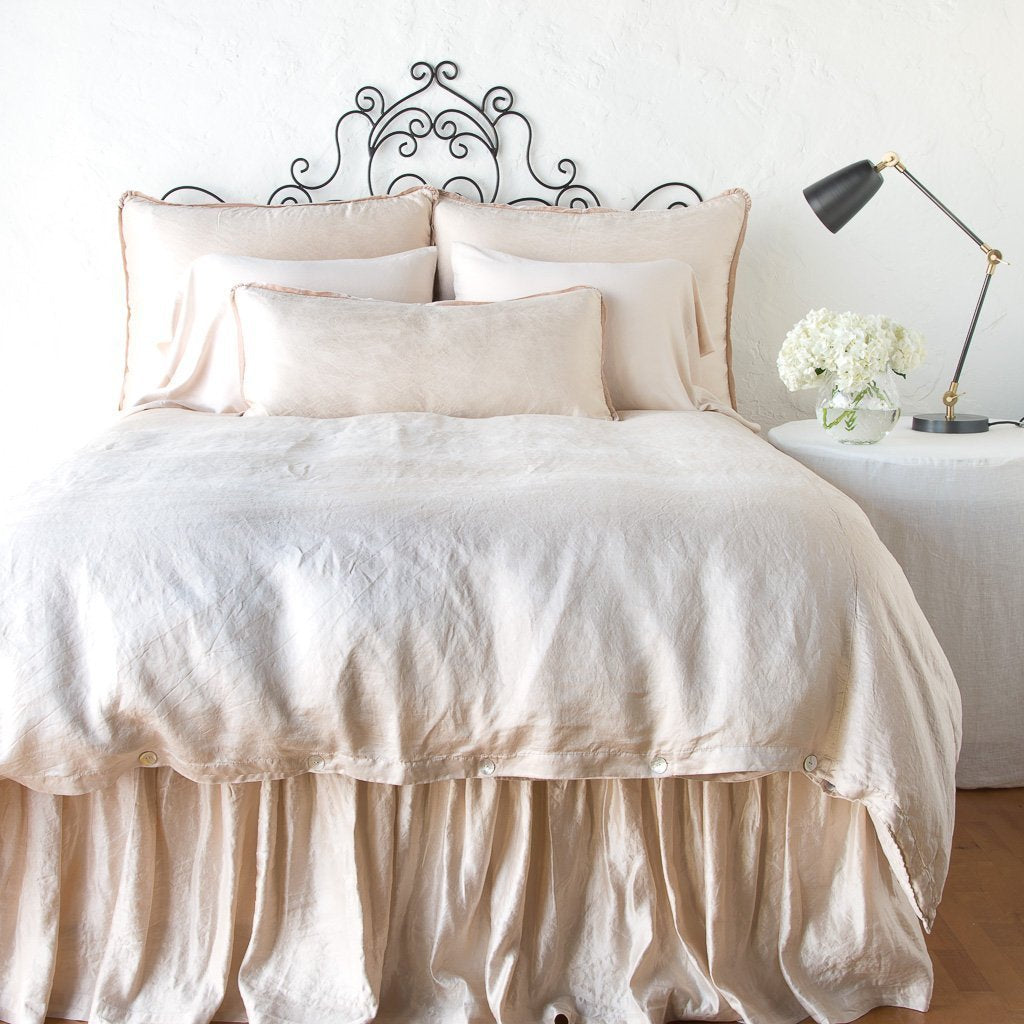 King Paloma Duvet Cover in Pearl from Bella Notte Linens
