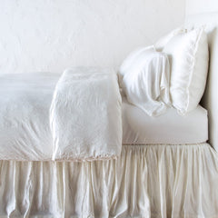 King Paloma Duvet Cover in Winter White from Bella Notte Linens