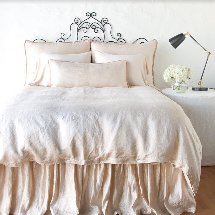 Paloma Queen Duvet Cover in Pearl from Bella Notte Linens