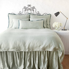 Paloma King Bed Skirt in Eucalyptus from Bella Notte Linens