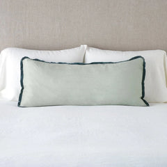 Paloma Lumbar Throw Pillow in Eucalyptus from Bella Notte Linens
