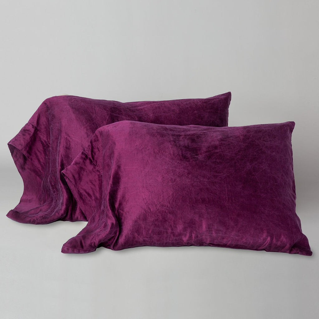 Paloma Standard Pillowcase in Fig from Bella Notte Linens