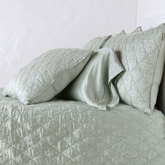 Paloma Pillowcase from Bella Notte Linens in the color Eucalyptus.