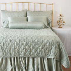 Paloma Pillowcase from Bella Notte Linens in the color Eucalyptus.