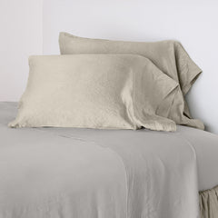 Paloma Pillowcase from Bella Notte Linens in the color Fog.