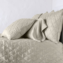Paloma Pillowcase from Bella Notte Linens in the color Fog.