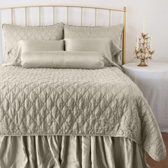 Paloma Pillowcase from Bella Notte Linens in the color Fog.