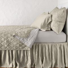 Paloma Pillowcase from Bella Notte Linens in the color Fog.