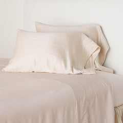 Paloma Pillowcase from Bella Notte Linens in the color Pearl.