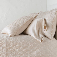 Paloma Pillowcase from Bella Notte Linens in the color Pearl.
