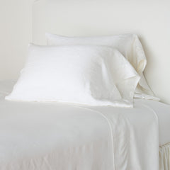 Paloma Pillowcase from Bella Notte Linens in the color Winter White.