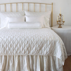 Paloma Pillowcase from Bella Notte Linens in the color Winter White.
