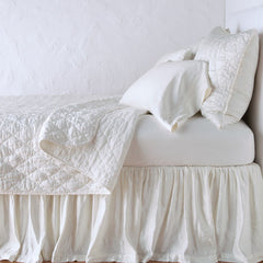 Paloma Pillowcase from Bella Notte Linens in the color Winter White.