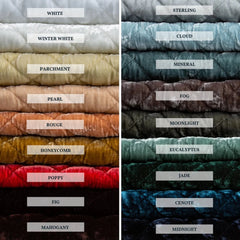 Silk Velvet Quilted Color Swatch from Bella Notte Linens