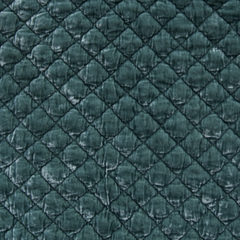 Queen Silk Velvet Quilted Coverlet in Eucalyptus from Bella Notte Linens