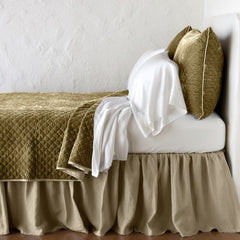 Silk Velvet Quilted King Coverlet in Honeycomb from Bella Notte Linens