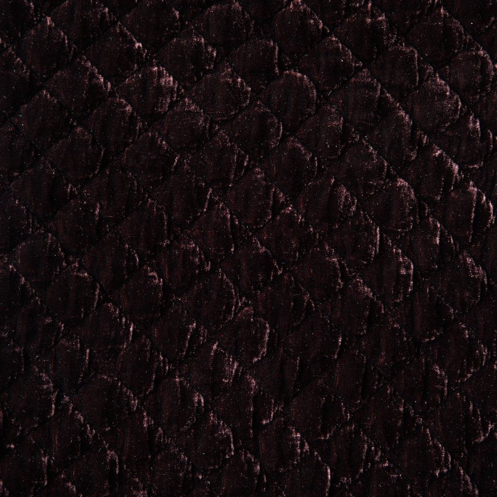Silk Velvet Quilted Fabric in Mahogany from Bella Notte Linens