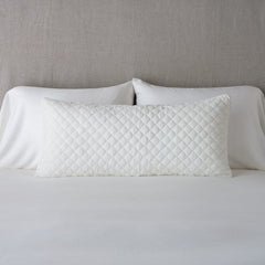 Silk Velvet Quilted Lumbar Pillow
