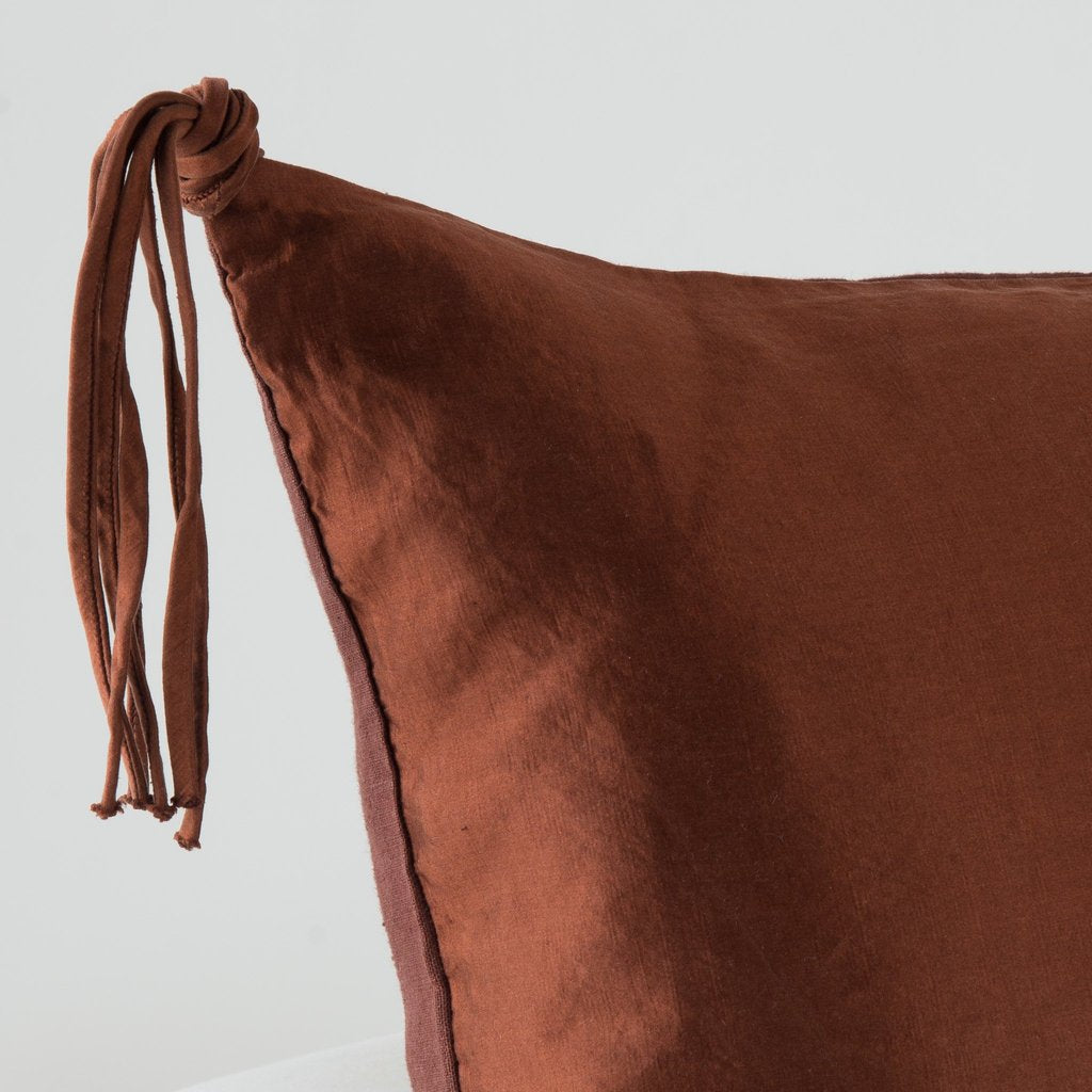 Taline Accent Pillow in Mahogany from Bella Notte Linens