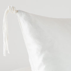 Taline Lumbar Pillow in Winter White from Bella Notte Linens