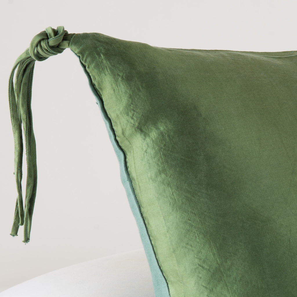 Taline Lumbar Throw Pillow in Jade from Bella Notte Linens