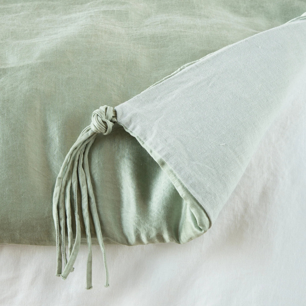 Taline Bed End Blanket in Eucalyptus from Bella Notte Linens