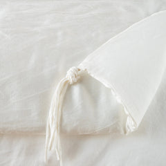 Taline Bed End Blanket in Winter White from Bella Notte Linens
