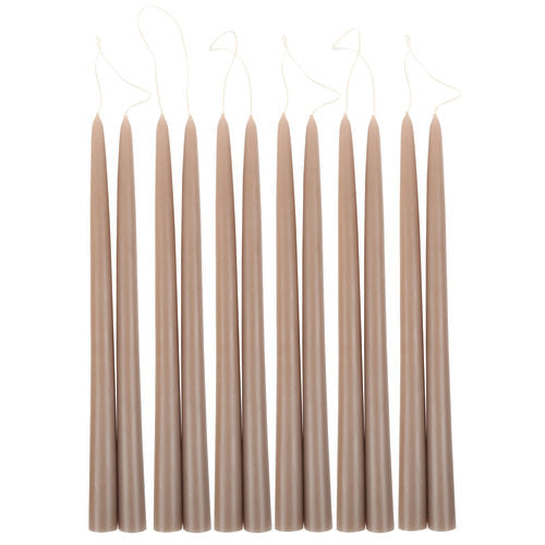 Dipped Taper Candles in Greige from The Floral Society
