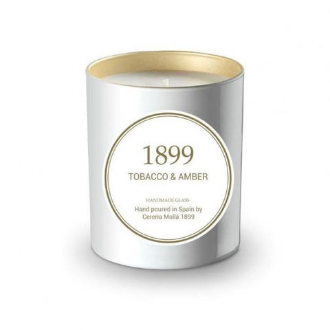Tobacco & Amber White & Gold  8oz Premium Candle