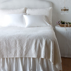 Vienna King Coverlet in Winter White from Bella Notte Linens