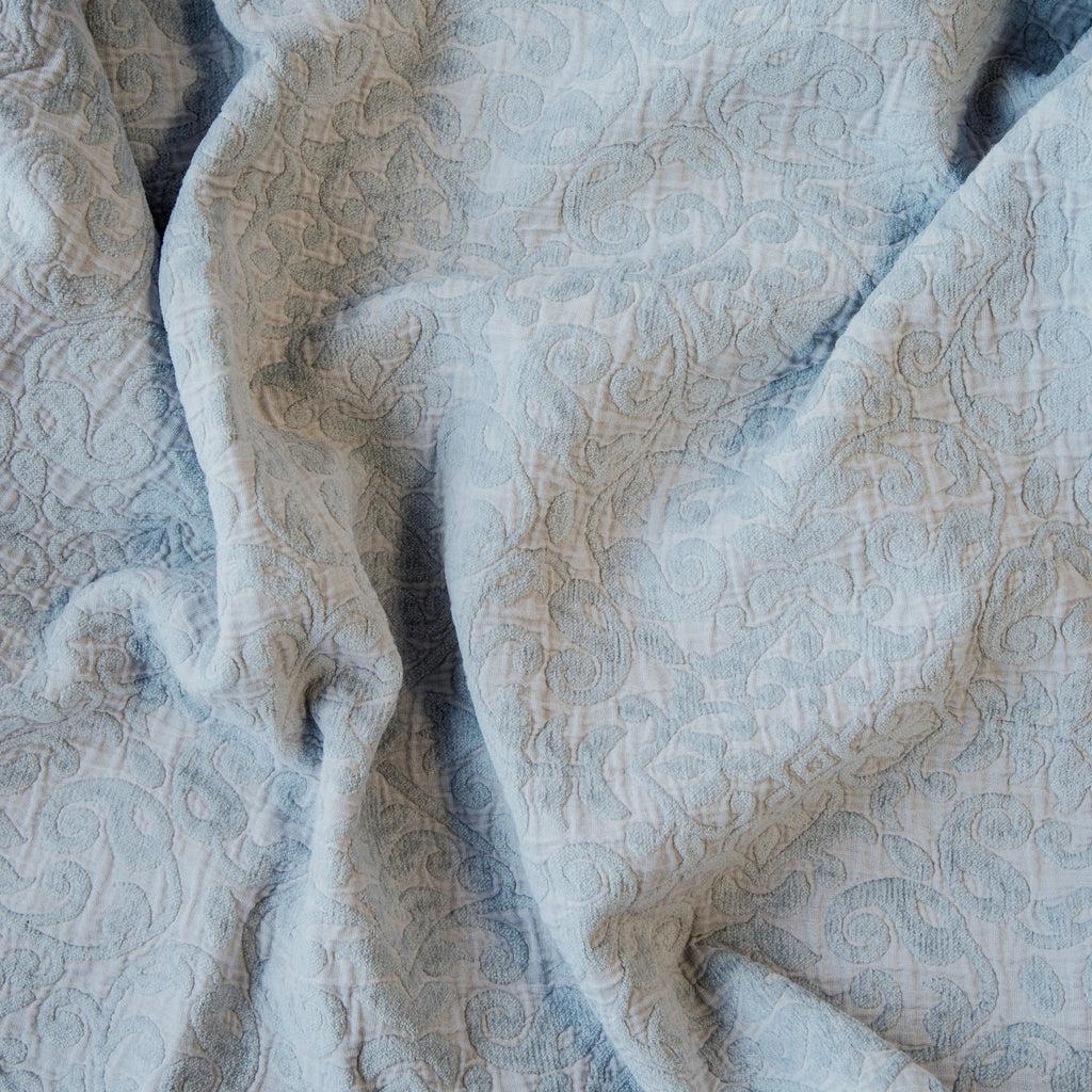 Vienna Queen Coverlet in Cloud from Bella Notte Linens