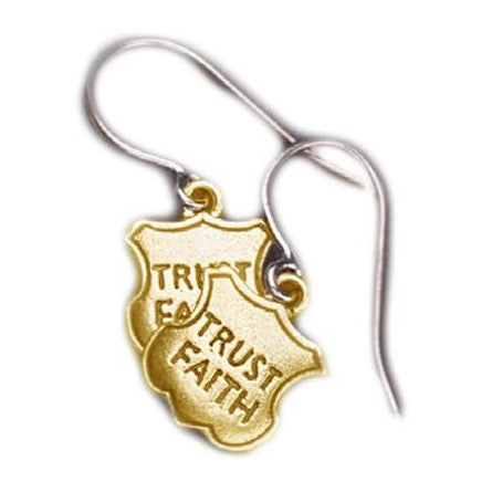 Your Heart is Your Map Earrings Trust Faith 18k Gold Plated from Waxing Poetic 