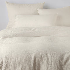 Ines Queen Duvet Cover in Parchment from Bella Notte Linens